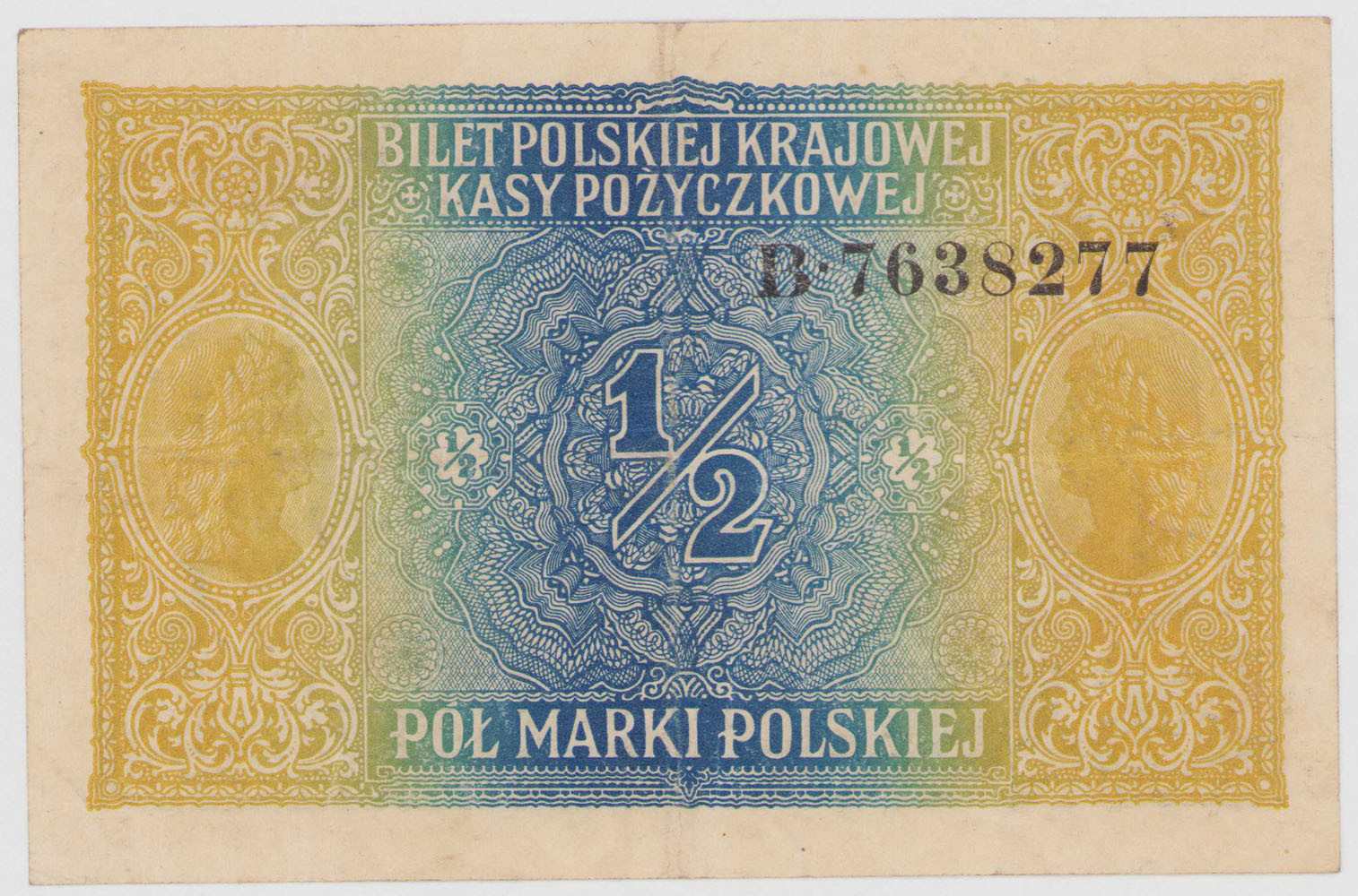 1/2 marki polskiej 1916 seria B, Generał